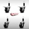 Service Caster 3'' SS Phenolic Swivel 1-1/4'' Expand Stem Caster Set 2 Total Lock Brakes, 4PK SCC-SSEXTTL20S314-PHS-2-S-2-114 - alternate 3